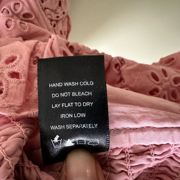 NBD Pink Eyelet Bustier Crop Tank Top Size Medium - Picture 3 of 3